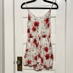 H&M Divided Sleeveless Floral Romper